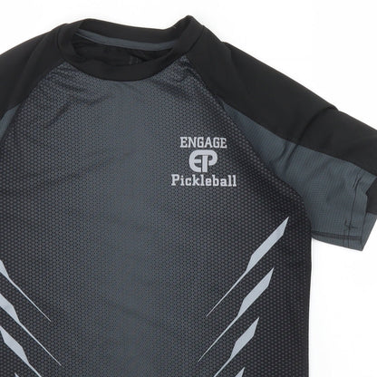 Russell Mens Black    T-Shirt Size S