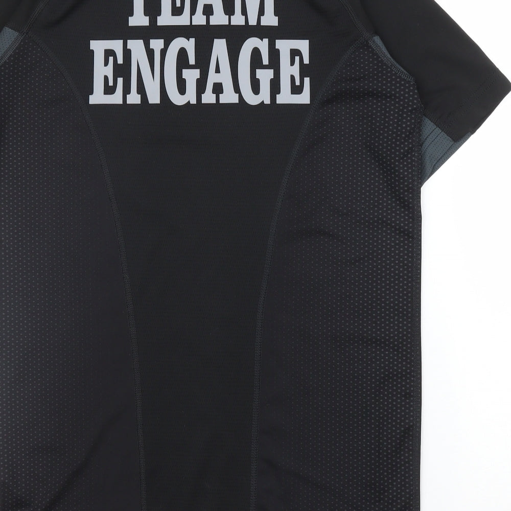 Russell Mens Black    T-Shirt Size S