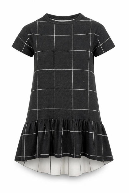 Fancy Collection Womens Grey Check  A-Line  Size L