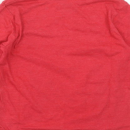 Primark Boys Red   Basic T-Shirt Size 8-9 Years  - football