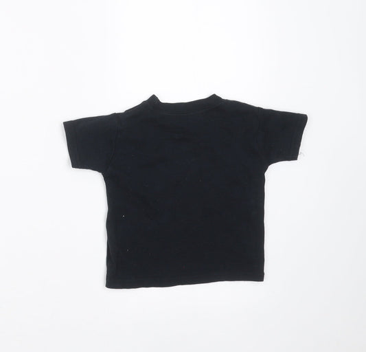 Preworn Baby Black   Basic T-Shirt Size 3-6 Months  - hello