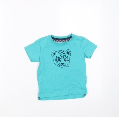 Lola Maverick Baby Blue   Basic T-Shirt Size 12-18 Months  - tiger