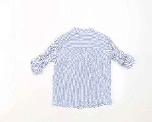 Billie Baby Blue Striped  Basic Button-Up Size 18-24 Months