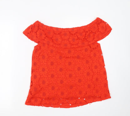 Womens UK Size 14 Peacocks Red Basic Blouse