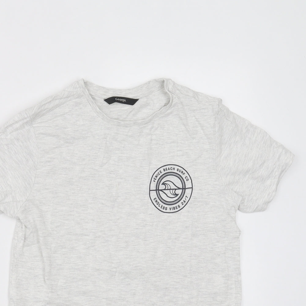 George Boys Grey   Basic T-Shirt Size 9-10 Years  - Venice Beach
