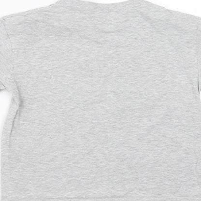 Matalan Girls Grey   Basic T-Shirt Size 6 Years  - girl power