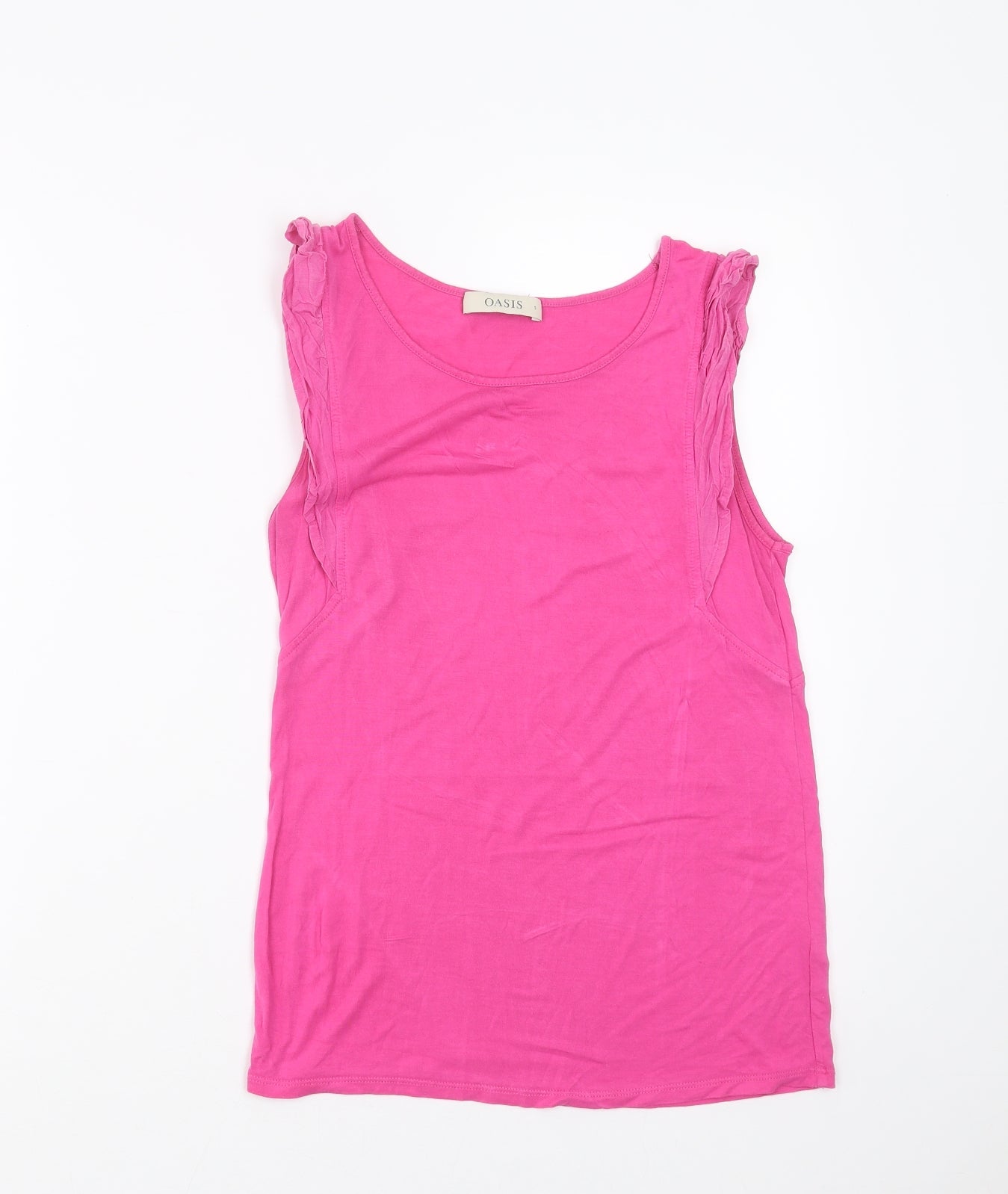 Womens UK Size S Oasis Pink Basic T-Shirt
