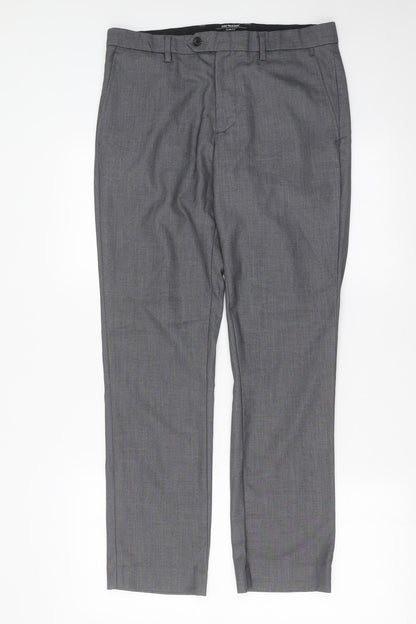 Mens UK Size 32 in Cedar Wood State Regular Fit  Grey Trousers