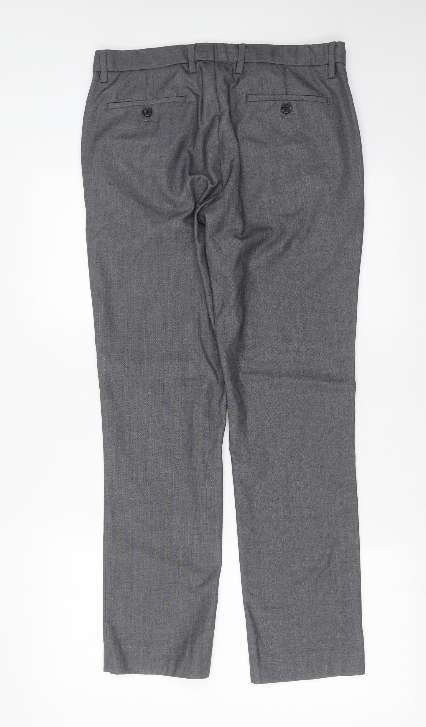 Mens UK Size 32 in Cedar Wood State Regular Fit  Grey Trousers