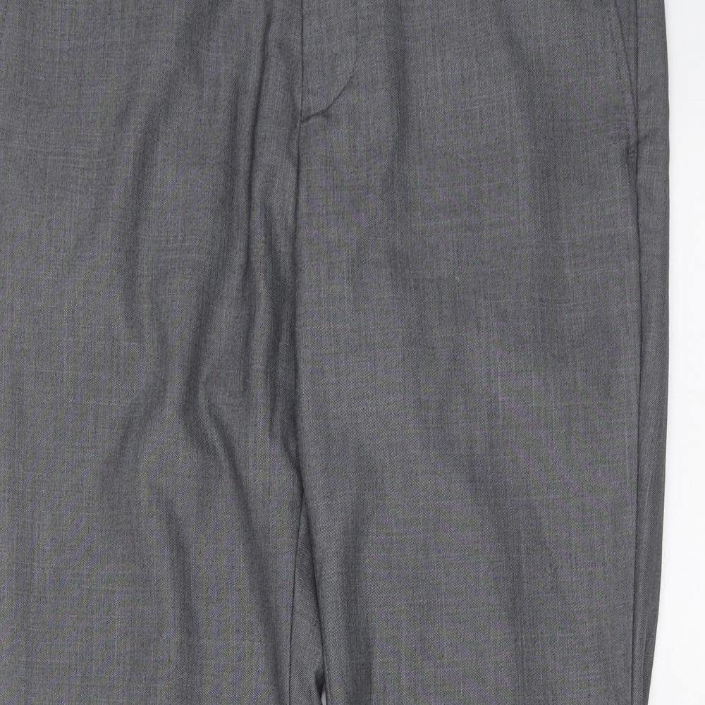 Mens UK Size 32 in Cedar Wood State Regular Fit  Grey Trousers