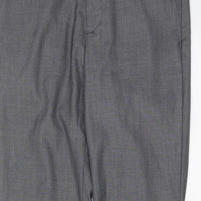 Mens UK Size 32 in Cedar Wood State Regular Fit  Grey Trousers