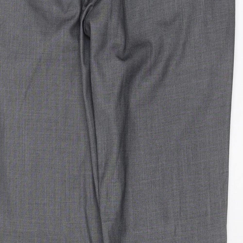 Mens UK Size 32 in Cedar Wood State Regular Fit  Grey Trousers