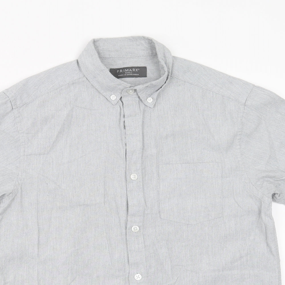 Primark Mens Grey    Button-Up Size S