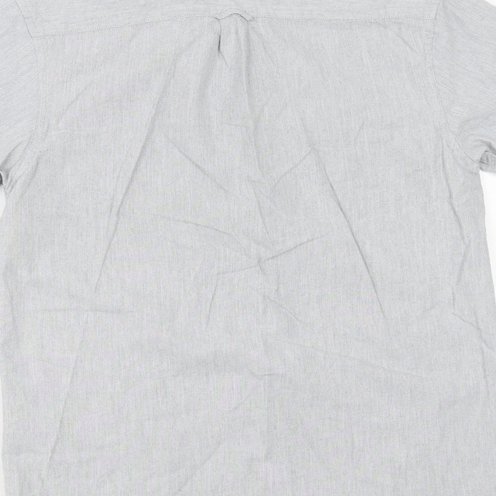 Primark Mens Grey    Button-Up Size S