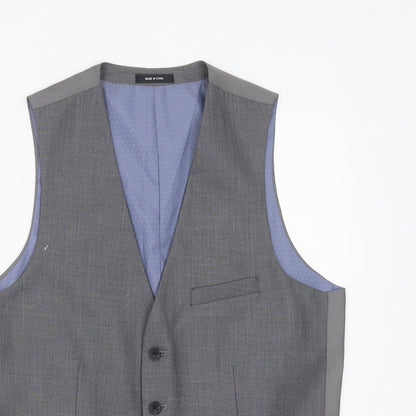 Mens UK Size M Cedar Wood State Regular Grey Suit Jacket
