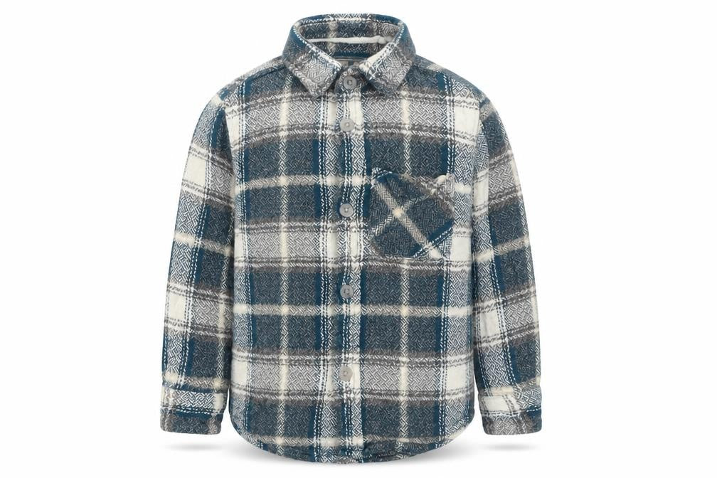 TU Boys Blue Plaid  Basic Button-Up Size 3 Years