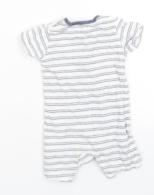 Matalan Baby White Striped  Romper One-Piece Size 6-9 Months