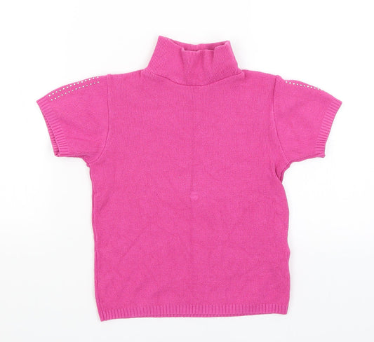 Yaprak Girls Pink   Basic T-Shirt Size 7-8 Years