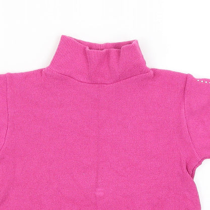Yaprak Girls Pink   Basic T-Shirt Size 7-8 Years
