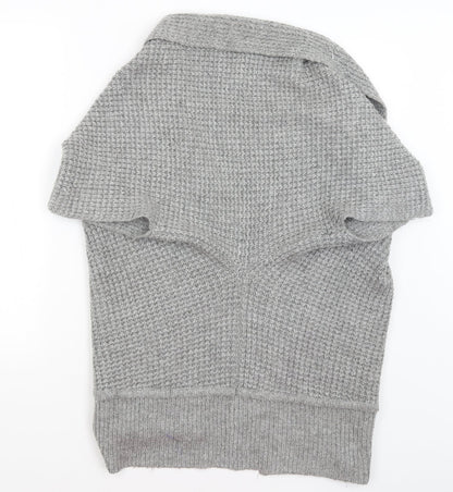 Womens UK Size 12 Papaya Grey Cardigan Jumper