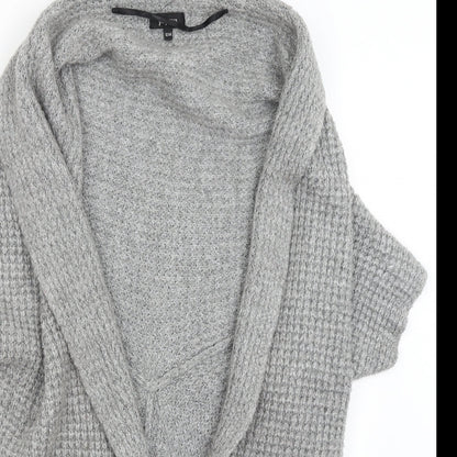 Womens UK Size 12 Papaya Grey Cardigan Jumper