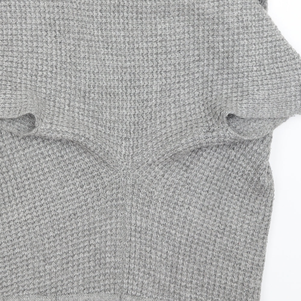 Womens UK Size 12 Papaya Grey Cardigan Jumper