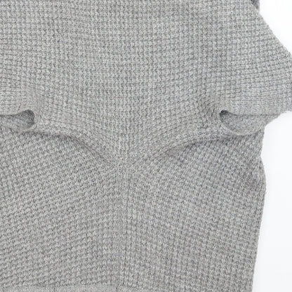 Womens UK Size 12 Papaya Grey Cardigan Jumper