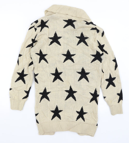 Gazelle Womens Brown   Cardigan Jumper Size S  - Stars