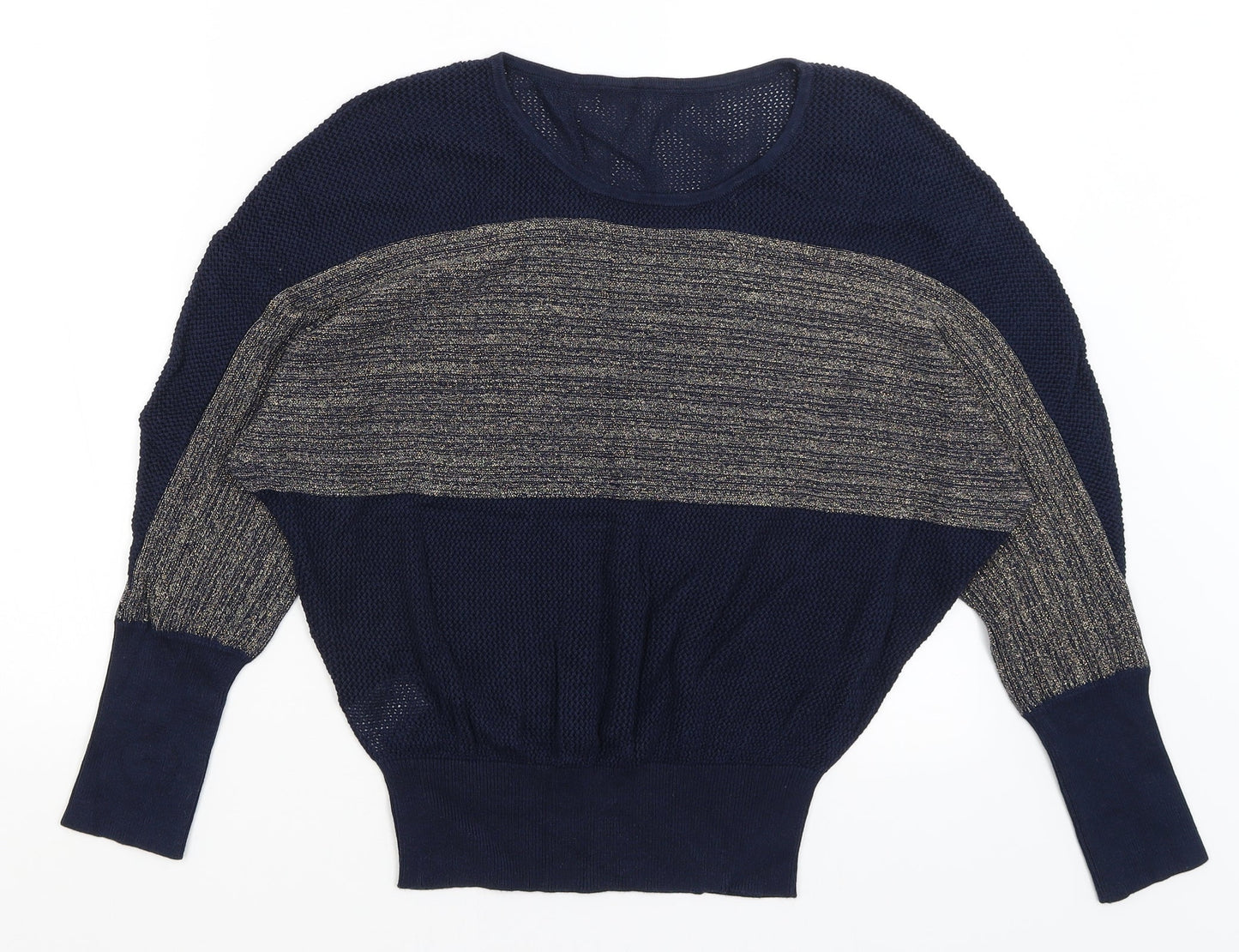Womens UK Size S Preworn Blue Pullover Jumper