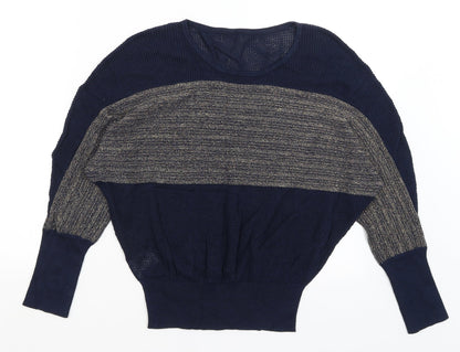 Womens UK Size S Preworn Blue Pullover Jumper