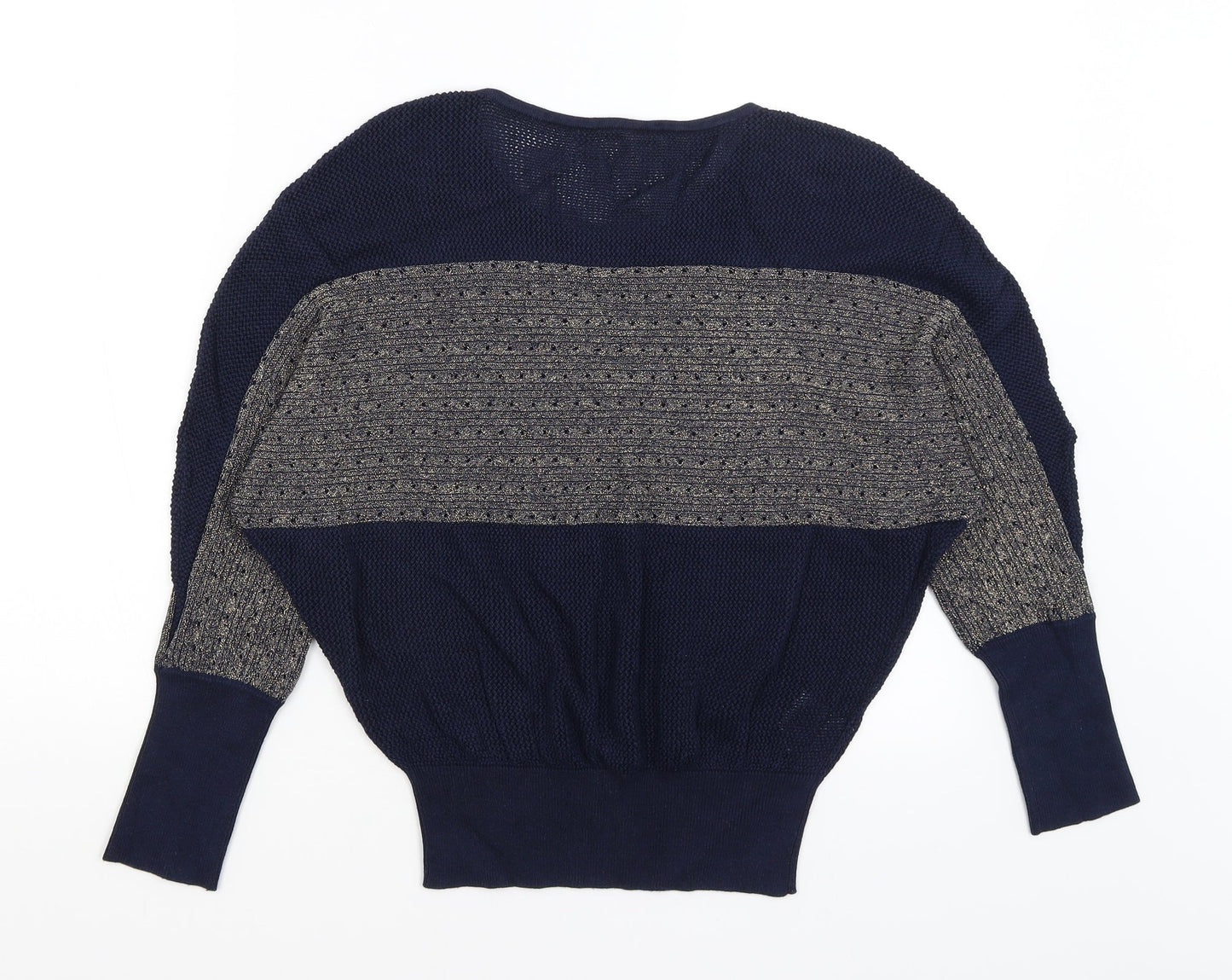 Womens UK Size S Preworn Blue Pullover Jumper