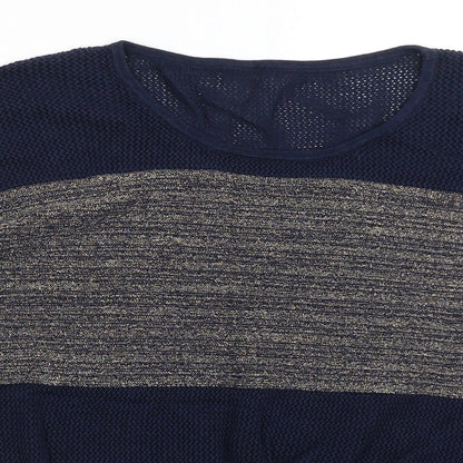 Womens UK Size S Preworn Blue Pullover Jumper