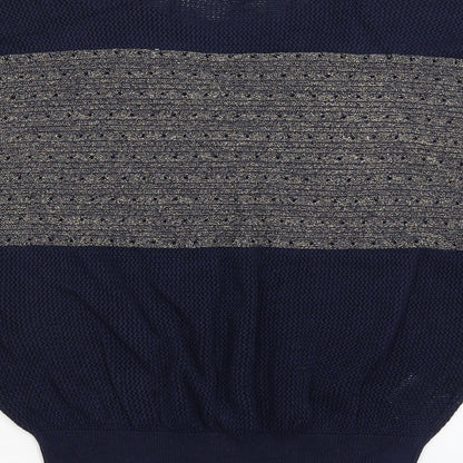 Womens UK Size S Preworn Blue Pullover Jumper
