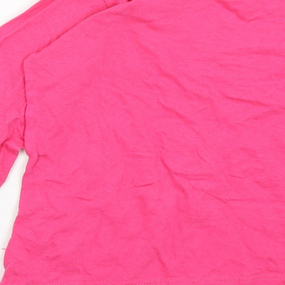 Calvi Girls Pink   Basic T-Shirt Size 7 Years  - Zebra