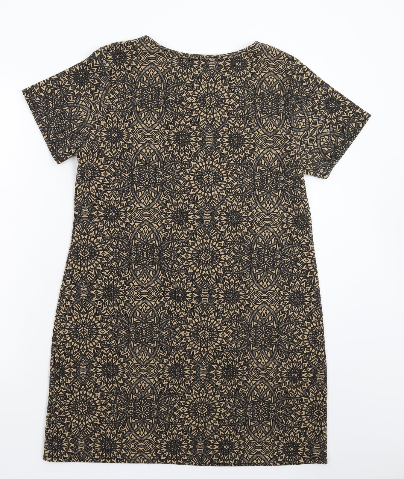 Boohoo Womens Beige Geometric  Mini  Size 14