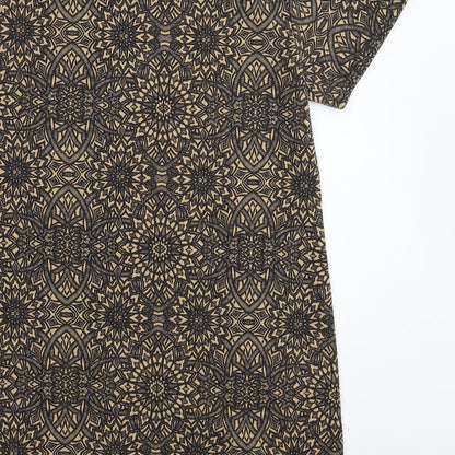 Boohoo Womens Beige Geometric  Mini  Size 14