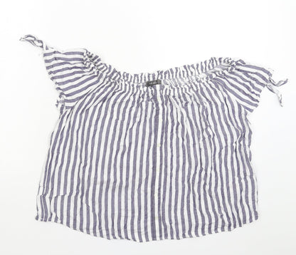 Primark Womens Multicoloured Striped  Basic T-Shirt Size 12