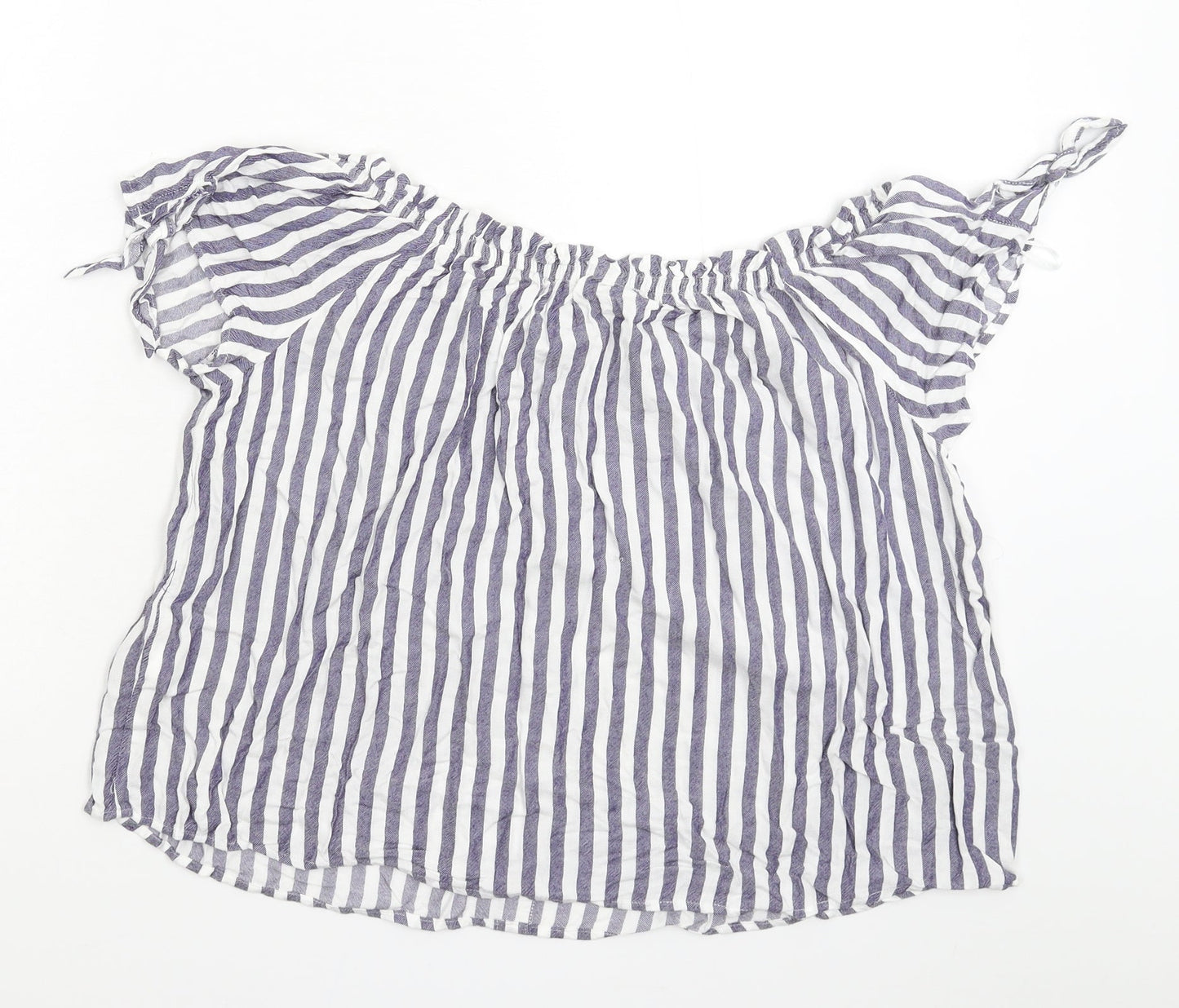 Primark Womens Multicoloured Striped  Basic T-Shirt Size 12