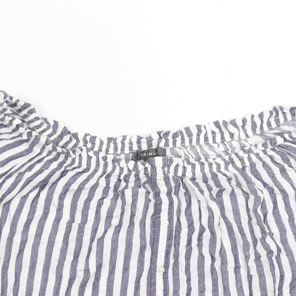 Primark Womens Multicoloured Striped  Basic T-Shirt Size 12