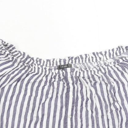 Primark Womens Multicoloured Striped  Basic T-Shirt Size 12