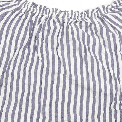 Primark Womens Multicoloured Striped  Basic T-Shirt Size 12