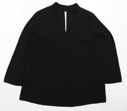 Papaya Womens Black   Basic Blouse Size 14