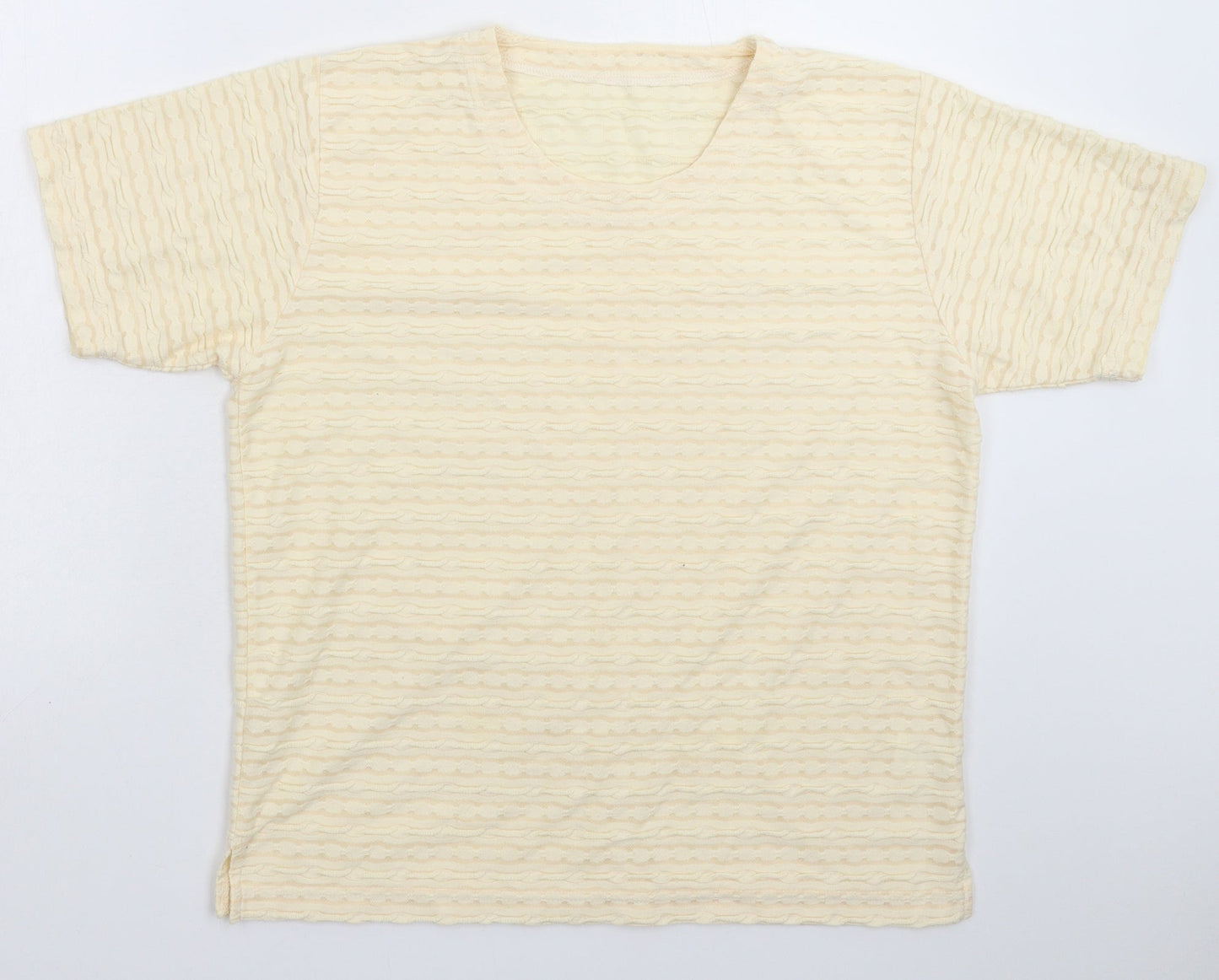 Womens UK Size M Preworn Yellow Basic T-Shirt