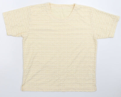 Womens UK Size M Preworn Yellow Basic T-Shirt