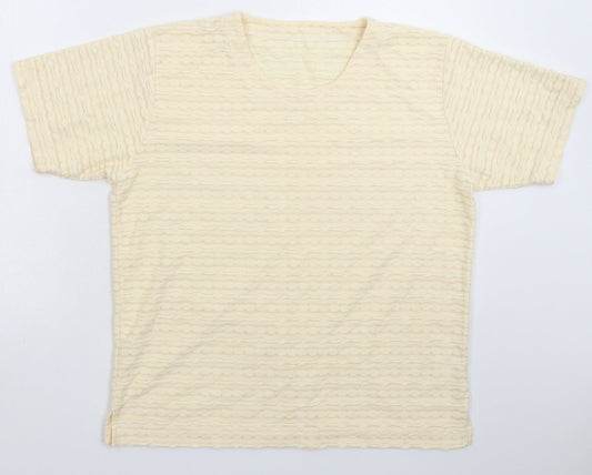 Womens UK Size M Preworn Yellow Basic T-Shirt