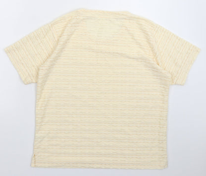 Womens UK Size M Preworn Yellow Basic T-Shirt