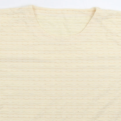 Womens UK Size M Preworn Yellow Basic T-Shirt