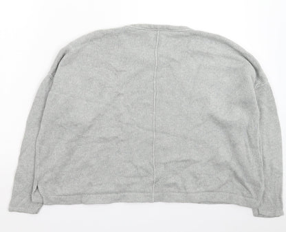 Illustrated People Womens Grey  Knit Pullover Jumper Size M  - Oversized
