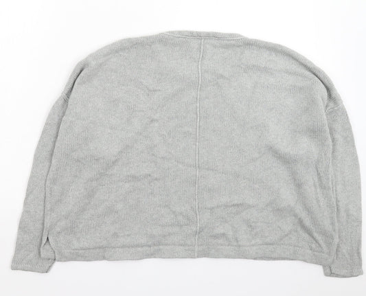 Illustrated People Womens Grey  Knit Pullover Jumper Size M  - Oversized