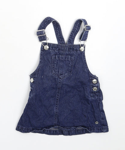 Maine Girls Blue  Denim Pinafore/Dungaree Dress  Size 12-18 Months